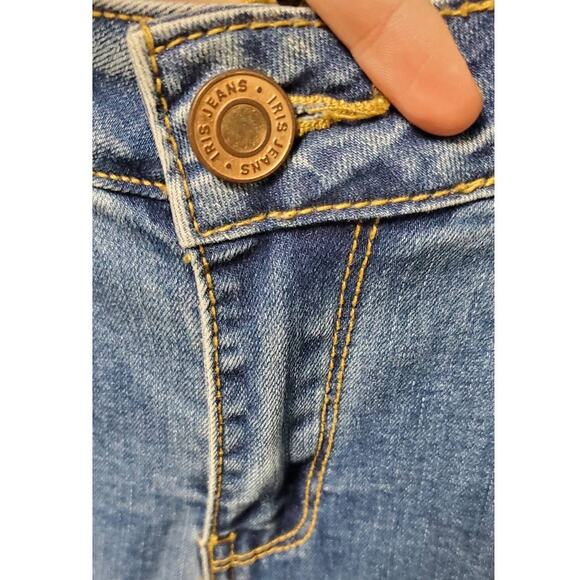 Iris Jeans Los Angeles 1P8881 Distressed Look Blue Jeans Size 5 ~ Grunge Street - Picture 5 of 13